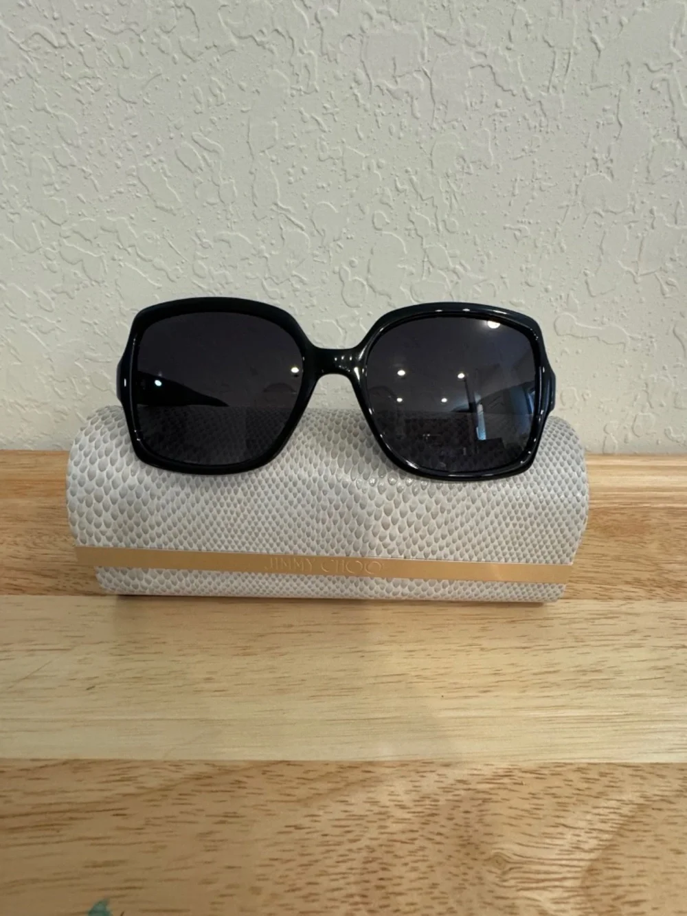 Jimmy Choo SAMMI/G 8079O Black Square Sunglasses 55mm P0328